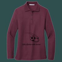 Women's Silk Touch Long Sleeve Polo Thumbnail