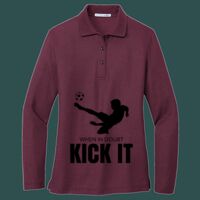 Women's Silk Touch Long Sleeve Polo Thumbnail