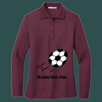 Women's Silk Touch Long Sleeve Polo Thumbnail