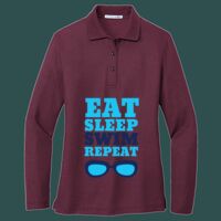 Women's Silk Touch Long Sleeve Polo Thumbnail