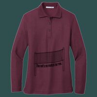 Women's Silk Touch Long Sleeve Polo Thumbnail