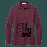 Women's Silk Touch Long Sleeve Polo Thumbnail