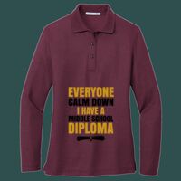 Women's Silk Touch Long Sleeve Polo Thumbnail