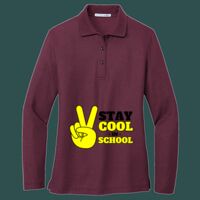 Women's Silk Touch Long Sleeve Polo Thumbnail