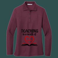 Women's Silk Touch Long Sleeve Polo Thumbnail