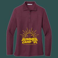 Women's Silk Touch Long Sleeve Polo Thumbnail