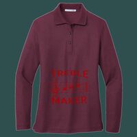 Women's Silk Touch Long Sleeve Polo Thumbnail