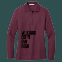 Women's Silk Touch Long Sleeve Polo Thumbnail