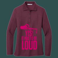 Women's Silk Touch Long Sleeve Polo Thumbnail