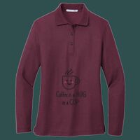 Women's Silk Touch Long Sleeve Polo Thumbnail