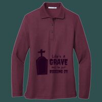 Women's Silk Touch Long Sleeve Polo Thumbnail