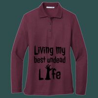 Women's Silk Touch Long Sleeve Polo Thumbnail