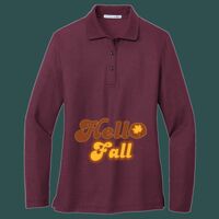 Women's Silk Touch Long Sleeve Polo Thumbnail
