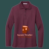 Women's Silk Touch Long Sleeve Polo Thumbnail