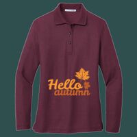 Women's Silk Touch Long Sleeve Polo Thumbnail