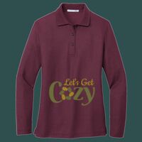 Women's Silk Touch Long Sleeve Polo Thumbnail
