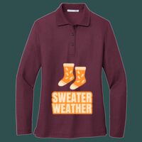 Women's Silk Touch Long Sleeve Polo Thumbnail