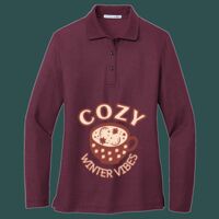 Women's Silk Touch Long Sleeve Polo Thumbnail