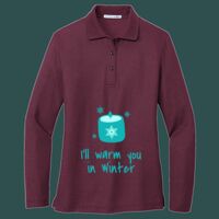 Women's Silk Touch Long Sleeve Polo Thumbnail