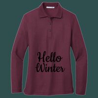 Women's Silk Touch Long Sleeve Polo Thumbnail