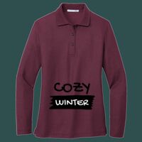 Women's Silk Touch Long Sleeve Polo Thumbnail