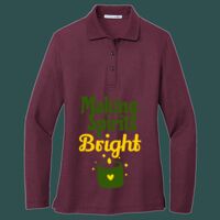 Women's Silk Touch Long Sleeve Polo Thumbnail