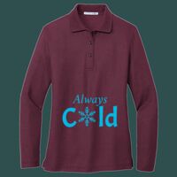 Women's Silk Touch Long Sleeve Polo Thumbnail