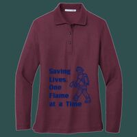 Women's Silk Touch Long Sleeve Polo Thumbnail
