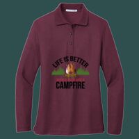 Women's Silk Touch Long Sleeve Polo Thumbnail