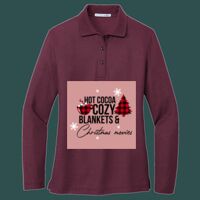 Women's Silk Touch Long Sleeve Polo Thumbnail