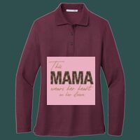 Women's Silk Touch Long Sleeve Polo Thumbnail