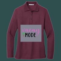 Women's Silk Touch Long Sleeve Polo Thumbnail