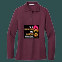 Women's Silk Touch Long Sleeve Polo Thumbnail