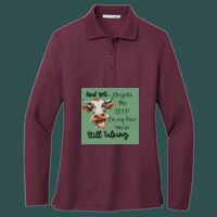 Women's Silk Touch Long Sleeve Polo Thumbnail