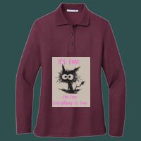 Women's Silk Touch Long Sleeve Polo Thumbnail
