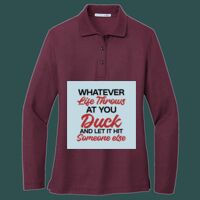 Women's Silk Touch Long Sleeve Polo Thumbnail