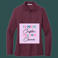 Women's Silk Touch Long Sleeve Polo Thumbnail