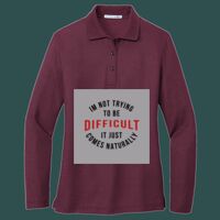 Women's Silk Touch Long Sleeve Polo Thumbnail