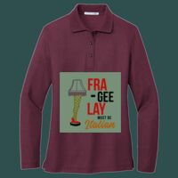 Women's Silk Touch Long Sleeve Polo Thumbnail