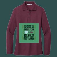 Women's Silk Touch Long Sleeve Polo Thumbnail