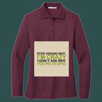 Women's Silk Touch Long Sleeve Polo Thumbnail