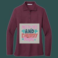 Women's Silk Touch Long Sleeve Polo Thumbnail