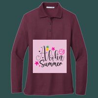 Women's Silk Touch Long Sleeve Polo Thumbnail