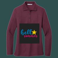 Women's Silk Touch Long Sleeve Polo Thumbnail