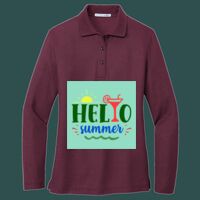 Women's Silk Touch Long Sleeve Polo Thumbnail