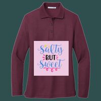Women's Silk Touch Long Sleeve Polo Thumbnail