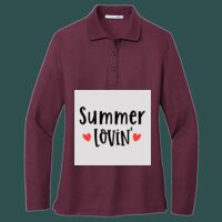 Women's Silk Touch Long Sleeve Polo Thumbnail