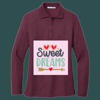 Women's Silk Touch Long Sleeve Polo Thumbnail