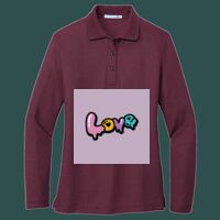 Women's Silk Touch Long Sleeve Polo Thumbnail