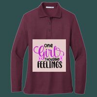 Women's Silk Touch Long Sleeve Polo Thumbnail